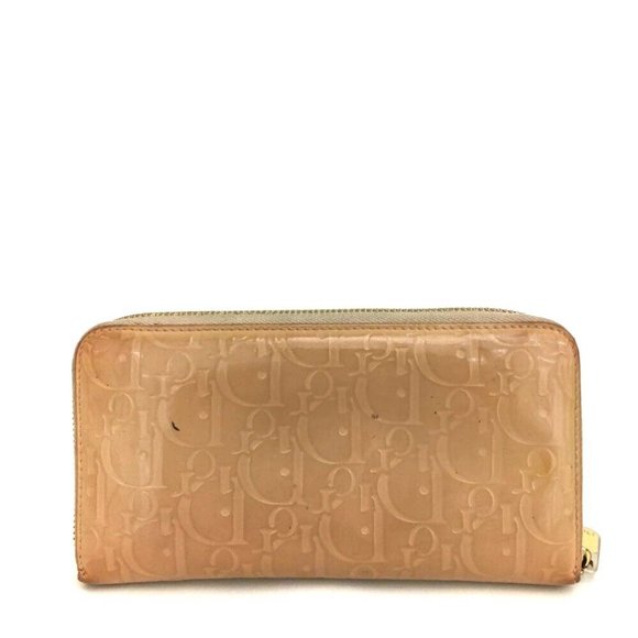Christian Dior Trotter Patent Leather Zip Around Long Wallet /5L1058 - Picture 4 of 8